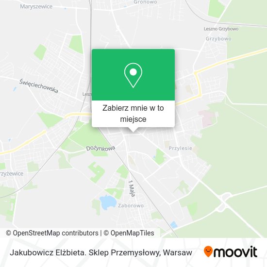 Mapa Jakubowicz Elżbieta. Sklep Przemysłowy