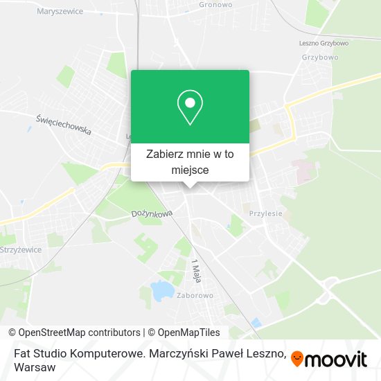 Mapa Fat Studio Komputerowe. Marczyński Paweł Leszno