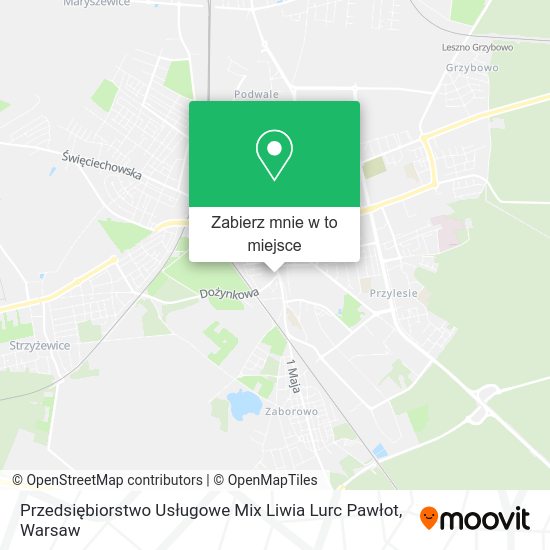 Mapa Przedsiębiorstwo Usługowe Mix Liwia Lurc Pawłot