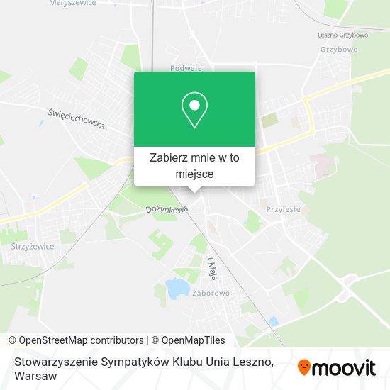 Mapa Stowarzyszenie Sympatyków Klubu Unia Leszno