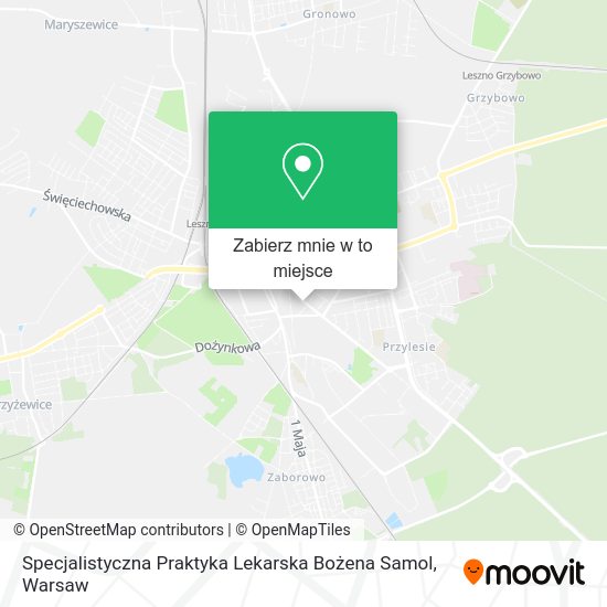 Mapa Specjalistyczna Praktyka Lekarska Bożena Samol