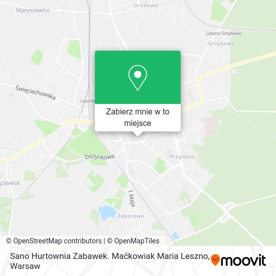 Mapa Sano Hurtownia Zabawek. Maćkowiak Maria Leszno