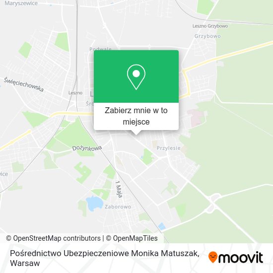 Mapa Pośrednictwo Ubezpieczeniowe Monika Matuszak