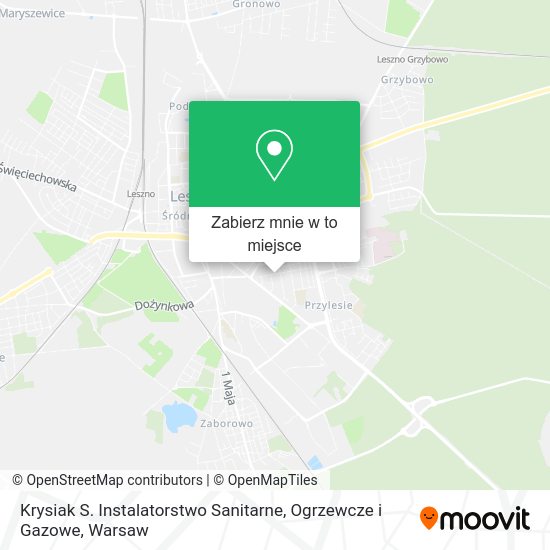 Mapa Krysiak S. Instalatorstwo Sanitarne, Ogrzewcze i Gazowe