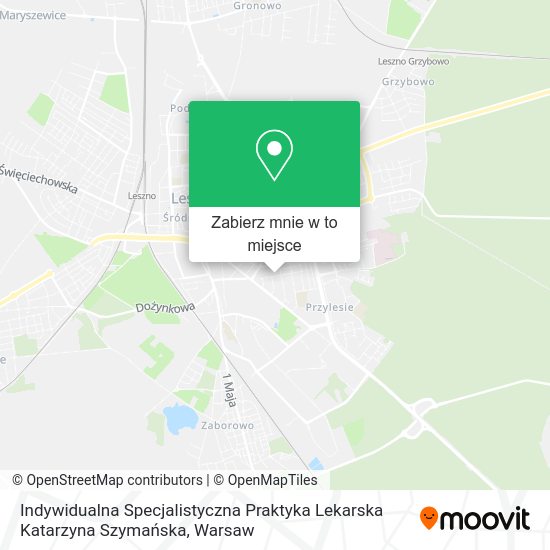 Mapa Indywidualna Specjalistyczna Praktyka Lekarska Katarzyna Szymańska