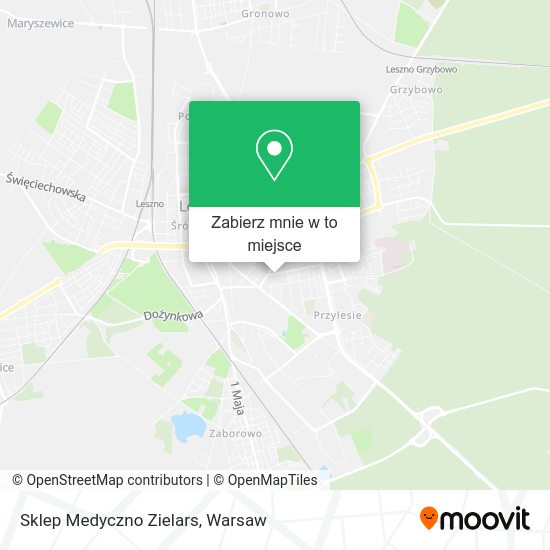 Mapa Sklep Medyczno Zielars