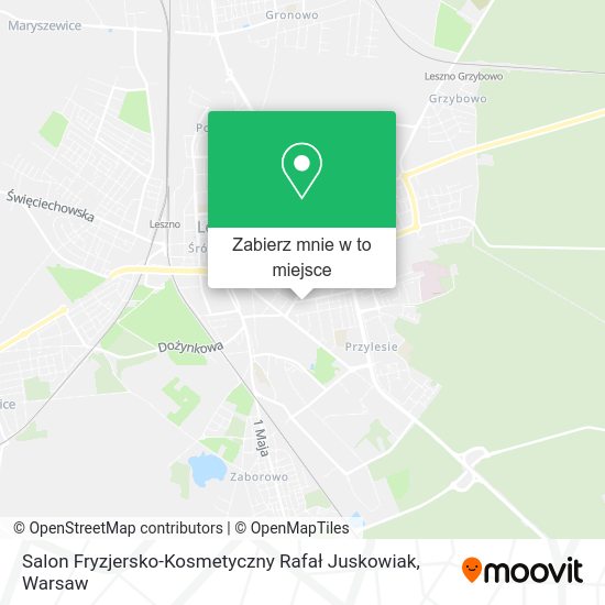 Mapa Salon Fryzjersko-Kosmetyczny Rafał Juskowiak