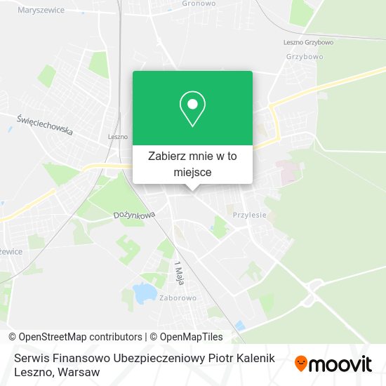 Mapa Serwis Finansowo Ubezpieczeniowy Piotr Kalenik Leszno