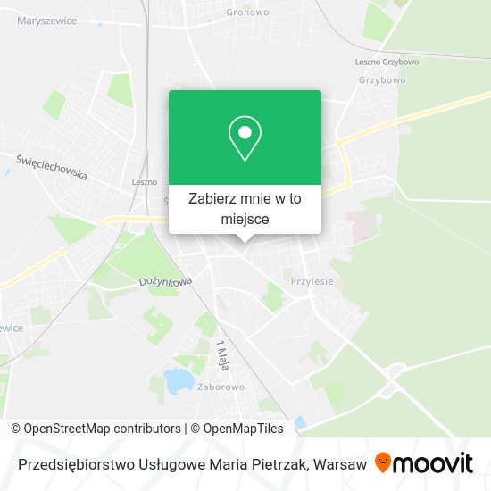 Mapa Przedsiębiorstwo Usługowe Maria Pietrzak