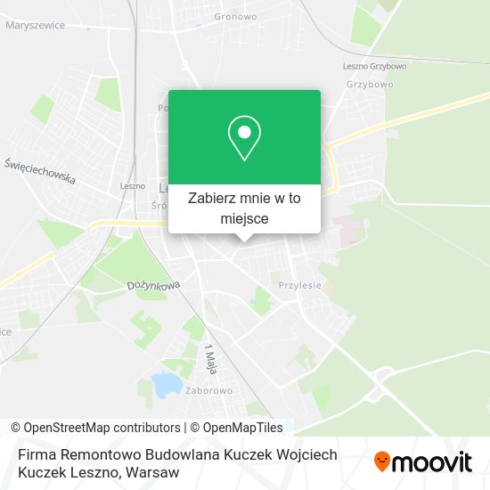 Mapa Firma Remontowo Budowlana Kuczek Wojciech Kuczek Leszno