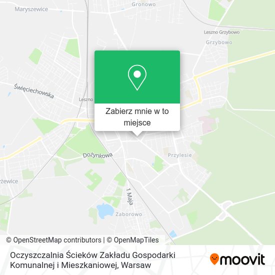 Mapa Oczyszczalnia Ścieków Zakładu Gospodarki Komunalnej i Mieszkaniowej