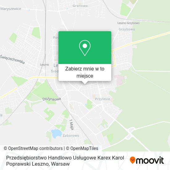 Mapa Przedsiębiorstwo Handlowo Usługowe Karex Karol Poprawski Leszno