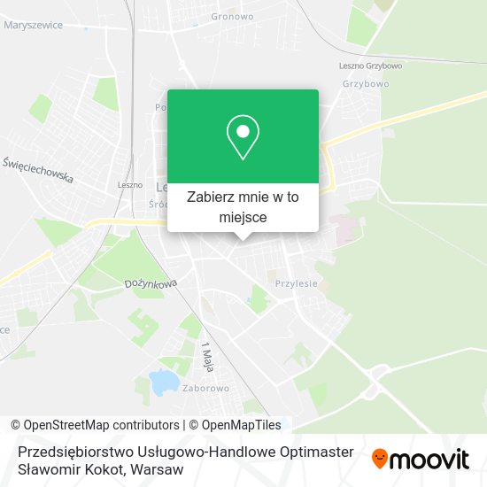 Mapa Przedsiębiorstwo Usługowo-Handlowe Optimaster Sławomir Kokot