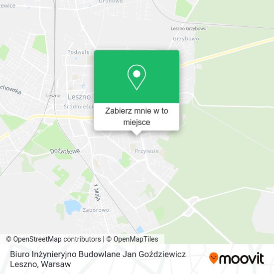 Mapa Biuro Inżynieryjno Budowlane Jan Goździewicz Leszno