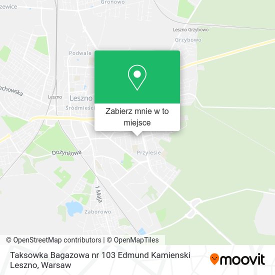 Mapa Taksowka Bagazowa nr 103 Edmund Kamienski Leszno