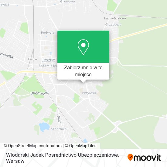 Mapa Wlodarski Jacek Posrednictwo Ubezpieczeniowe