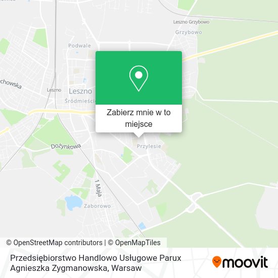 Mapa Przedsiębiorstwo Handlowo Usługowe Parux Agnieszka Zygmanowska