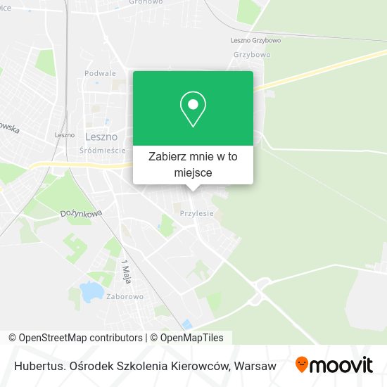 Mapa Hubertus. Ośrodek Szkolenia Kierowców