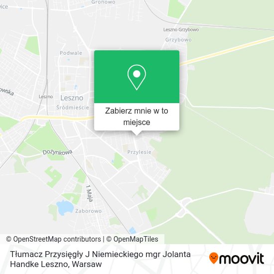 Mapa Tłumacz Przysięgły J Niemieckiego mgr Jolanta Handke Leszno