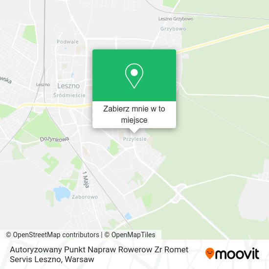 Mapa Autoryzowany Punkt Napraw Rowerow Zr Romet Servis Leszno