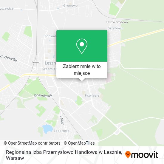 Mapa Regionalna Izba Przemysłowo Handlowa w Lesznie