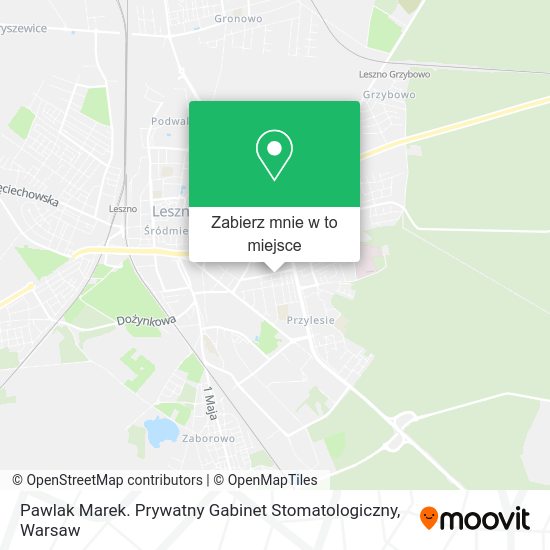 Mapa Pawlak Marek. Prywatny Gabinet Stomatologiczny