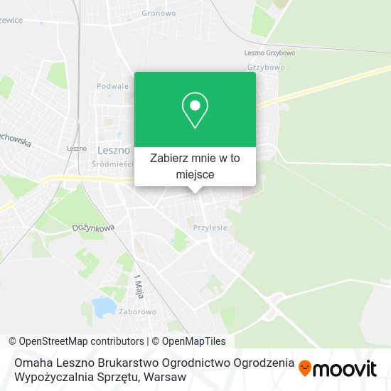 Mapa Omaha Leszno Brukarstwo Ogrodnictwo Ogrodzenia Wypożyczalnia Sprzętu