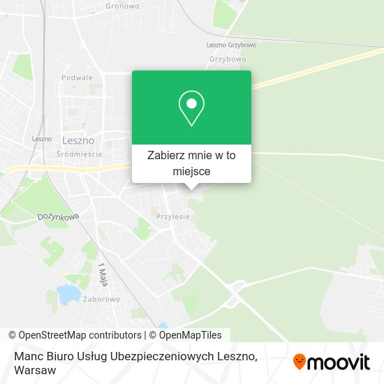 Mapa Manc Biuro Usług Ubezpieczeniowych Leszno