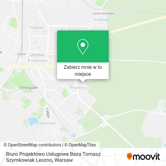 Mapa Biuro Projektowo Usługowe Baza Tomasz Szymkowiak Leszno