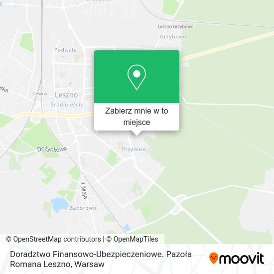 Mapa Doradztwo Finansowo-Ubezpieczeniowe. Pazoła Romana Leszno