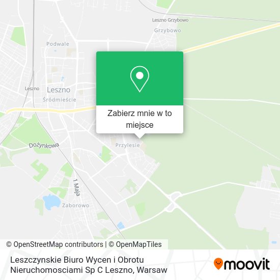 Mapa Leszczynskie Biuro Wycen i Obrotu Nieruchomosciami Sp C Leszno