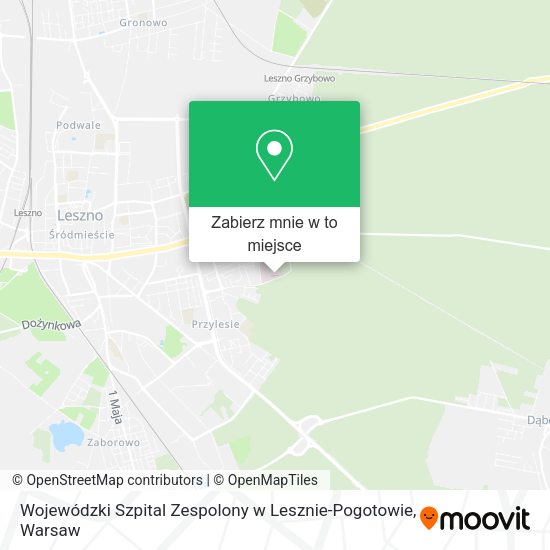 Mapa Wojewódzki Szpital Zespolony w Lesznie-Pogotowie