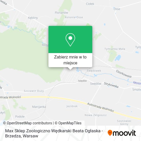 Mapa Max Sklep Zoologiczno Wędkarski Beata Ogłaska - Brzedza