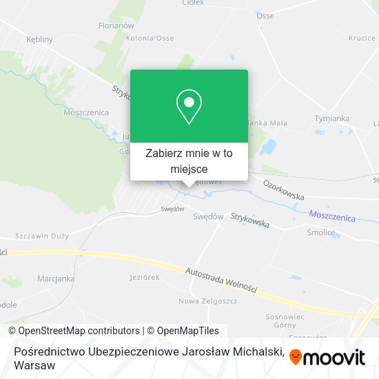 Mapa Pośrednictwo Ubezpieczeniowe Jarosław Michalski