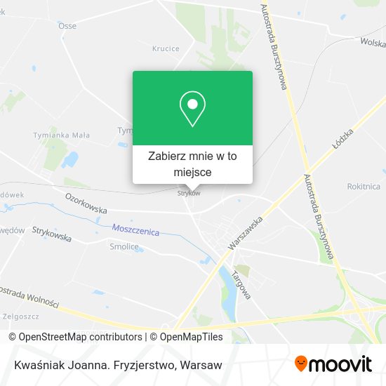 Mapa Kwaśniak Joanna. Fryzjerstwo