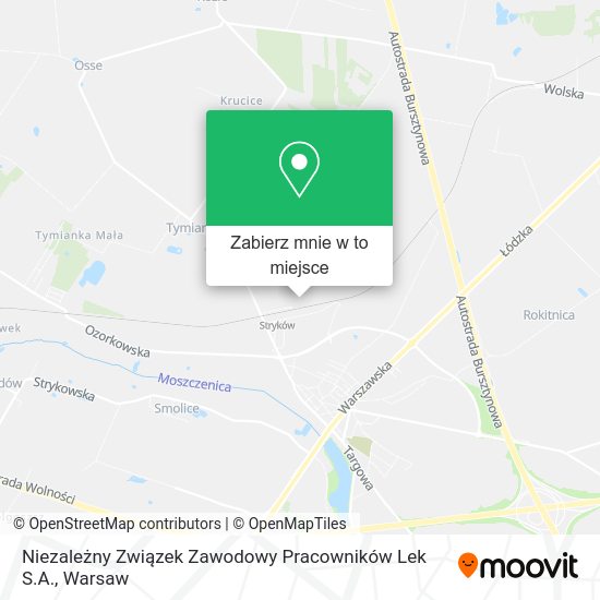 Mapa Niezależny Związek Zawodowy Pracowników Lek S.A.