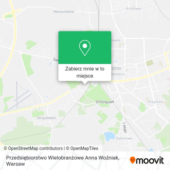 Mapa Przedsiębiorstwo Wielobranżowe Anna Woźniak