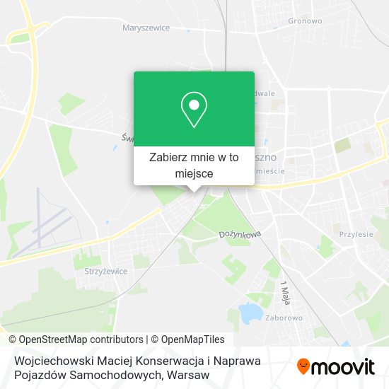 Mapa Wojciechowski Maciej Konserwacja i Naprawa Pojazdów Samochodowych