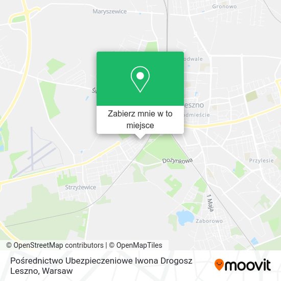 Mapa Pośrednictwo Ubezpieczeniowe Iwona Drogosz Leszno