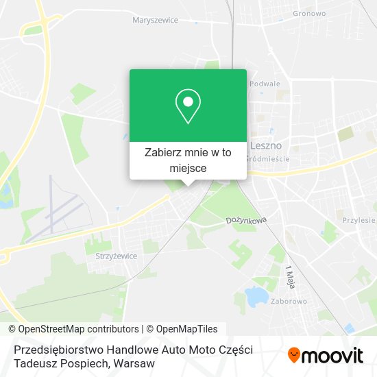 Mapa Przedsiębiorstwo Handlowe Auto Moto Części Tadeusz Pospiech