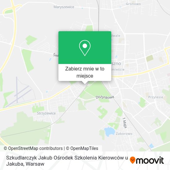 Mapa Szkudlarczyk Jakub Ośrodek Szkolenia Kierowców u Jakuba