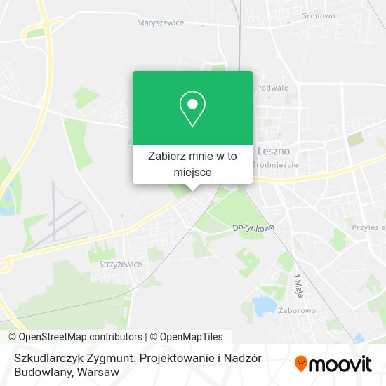 Mapa Szkudlarczyk Zygmunt. Projektowanie i Nadzór Budowlany