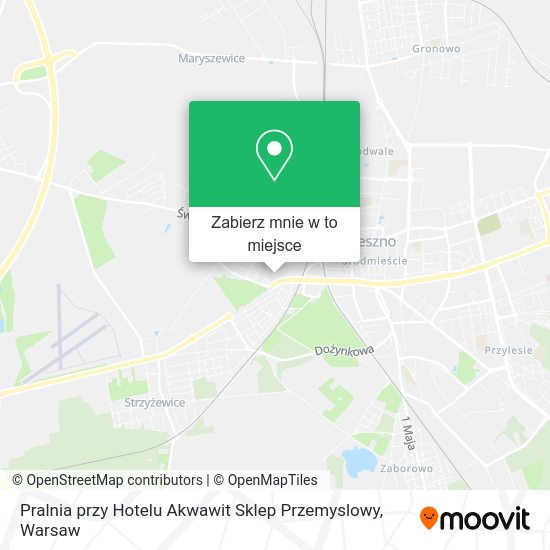 Mapa Pralnia przy Hotelu Akwawit Sklep Przemyslowy