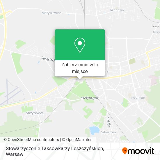 Mapa Stowarzyszenie Taksówkarzy Leszczyńskich