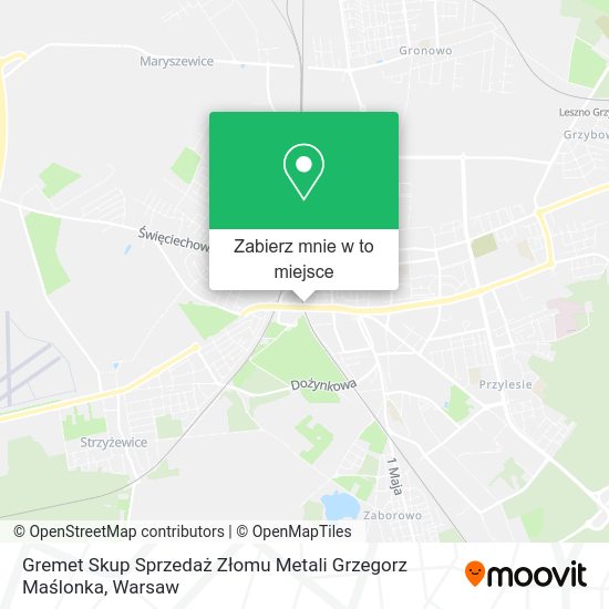 Mapa Gremet Skup Sprzedaż Złomu Metali Grzegorz Maślonka