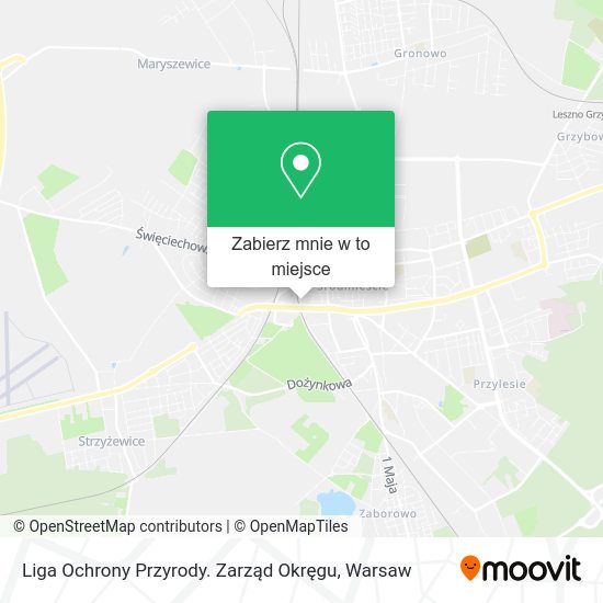 Mapa Liga Ochrony Przyrody. Zarząd Okręgu