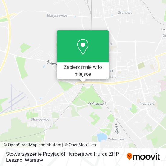 Mapa Stowarzyszenie Przyjaciół Harcerstwa Hufca ZHP Leszno