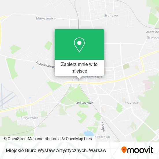 Mapa Miejskie Biuro Wystaw Artystycznych