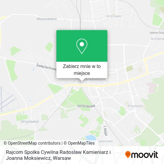 Mapa Rajcom Spolka Cywilna Radoslaw Kamieniarz i Joanna Moksiewicz