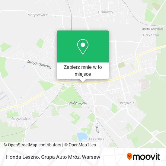 Mapa Honda Leszno, Grupa Auto Mróz